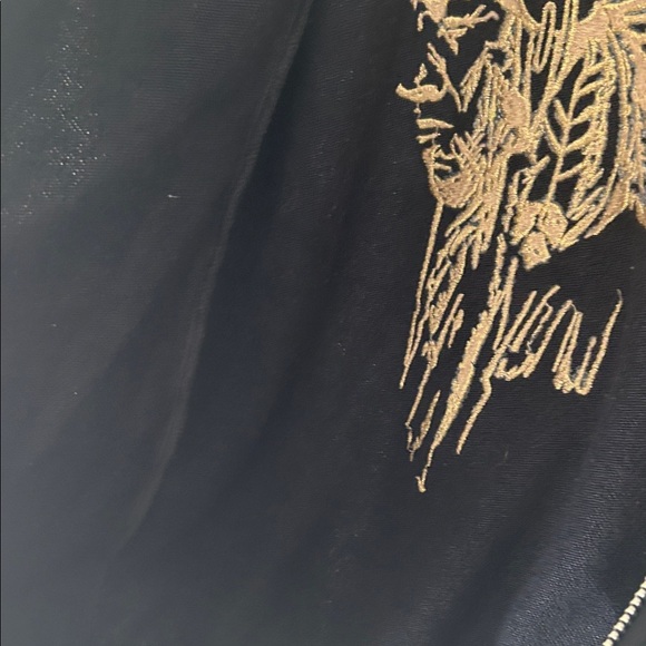 Robin's Jean Black and Gold Bomber Jacket size large - Picture 15 of 15